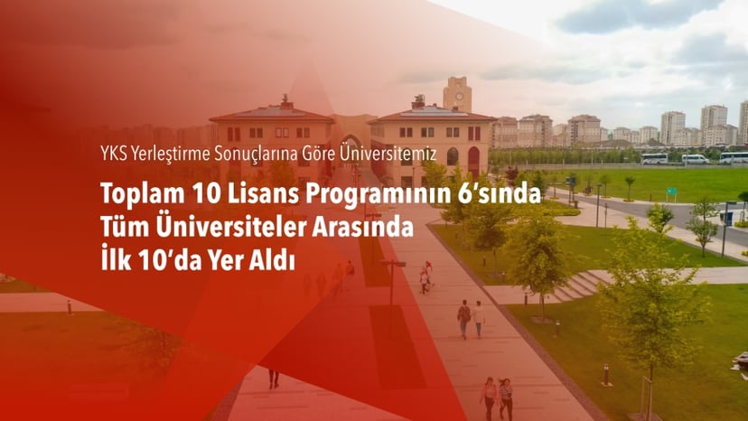 YKS Yerleştirme Sonuçlarına Göre Üniversitemiz %100 Doluluk ile Toplam 10 Lisans Programının 6’sında Tüm Üniversiteler Arasında İlk 10’da Yer Aldı